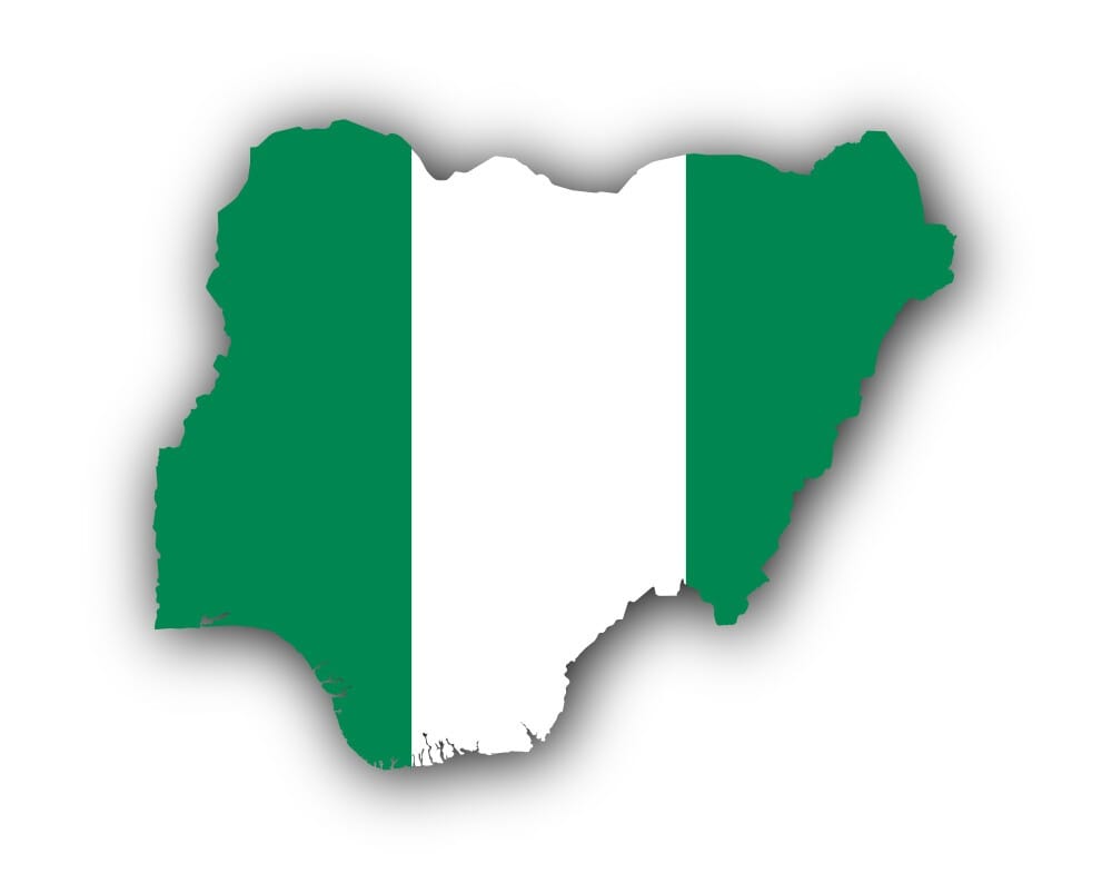 Nigeria flag map