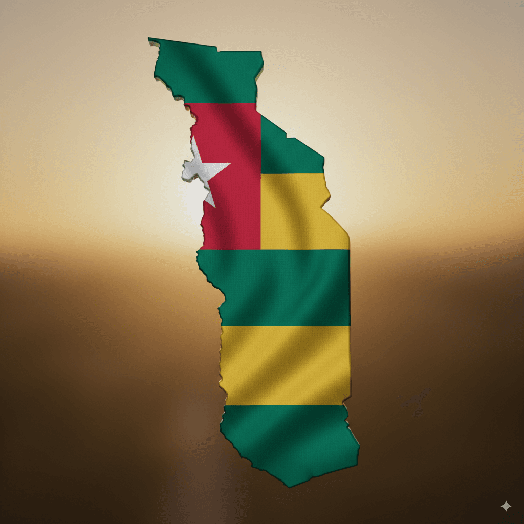Togo map flag